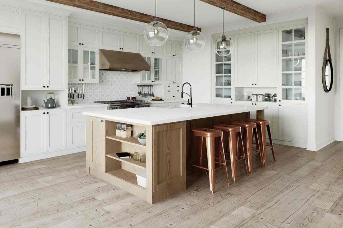 isola all'americana con lavabo integrato