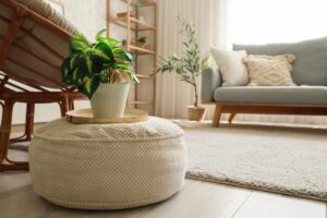 pouf in salotto