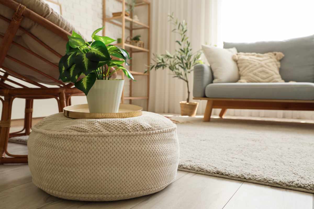 pouf in salotto