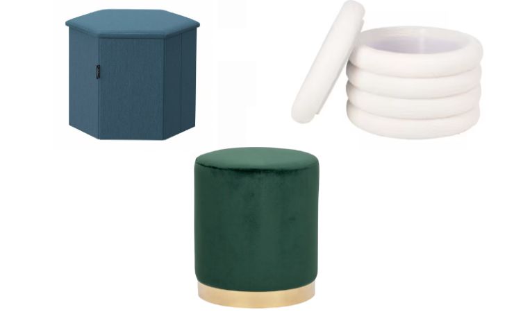 pouf Ikea, Maisons du Monde e Deghi