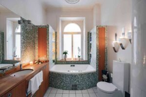 Bagno con le luci soffuse