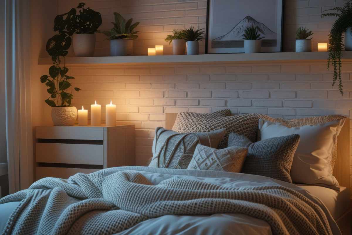 candele in camera da letto