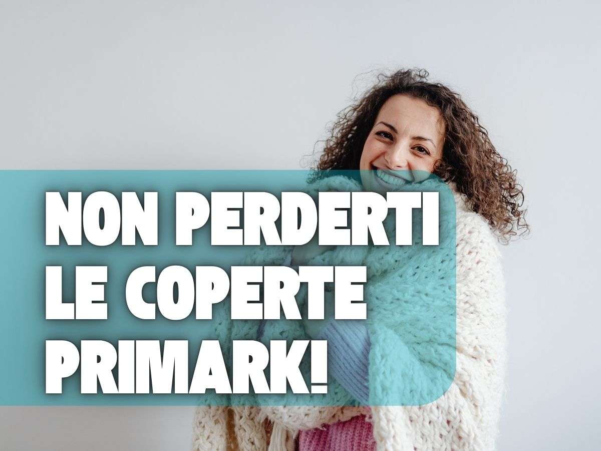 scritta non perderti le coperte primark