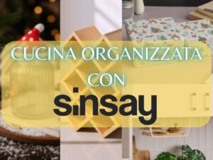 oggettistica e scritta cucina organizzata con sinsay