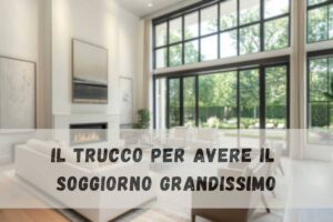 soggiorno di casa e scritta